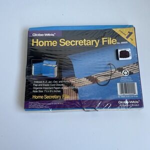 VTG Globe-Weis Deluxe Household Secretary File Expanding Accordian Organizer